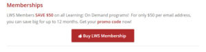 LWS - How to become a member